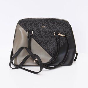 NWOT DKNY Dome Crossbody Tri-Color Handbag Purse Logo Signature w/Gold Tone